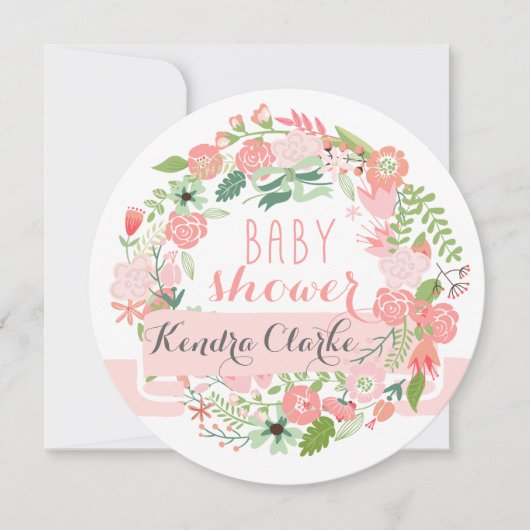 JOLIE COUCHE FLORALE| INVITATION BABY SHOWER (Devant)