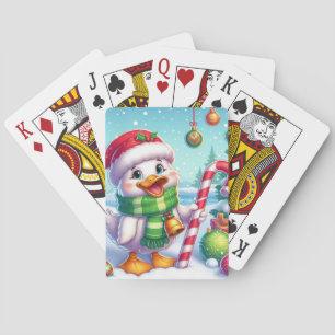 Jolie couleur Canard de Noël Classic Cartes de Jeu