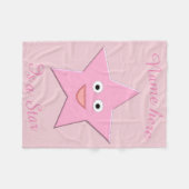 Jolie couverture en polaire personnalisée étoile r (Devant (Horizontal))