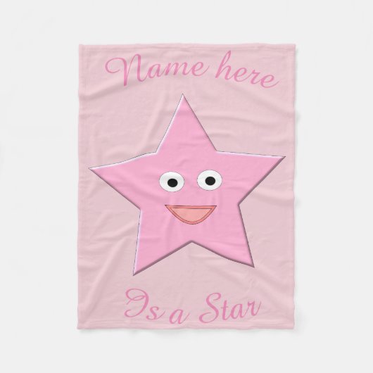 Jolie couverture en polaire personnalisée étoile r (Devant)
