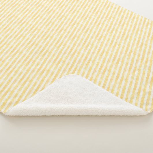 Jolie couverture Sherpa jaune à rayures de Pâques (3/4)