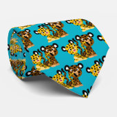 Jolie Cravate Flirtatia Cartoon Jaguars (Roulé)