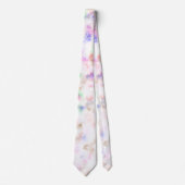 Jolie Cravate Motif en marbre multicolore (Devant)