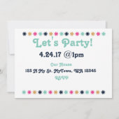 Jolie Dachshund Wiener Dog Invitation Anniversaire (Dos)