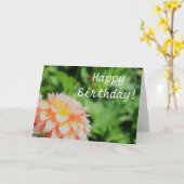Jolie Dahlia Summer 'Joyeux Anniversaire' Carte (Fleur jaune)