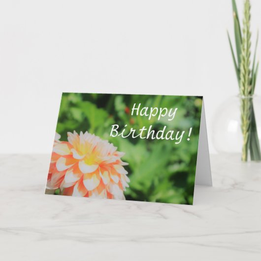 Jolie Dahlia Summer 'Joyeux Anniversaire' Carte (Devant)