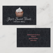 Jolie Damask et Carte de visite de boulangerie Cup (Devant / Derrière)