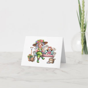 Jolie Dame Senior Avec Chien