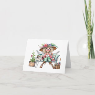 Jolie Dame Senior Avec Chien