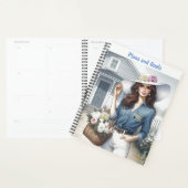 Jolie Dame Transportant des Fleurs Plans et Object (Devant avec enveloppe)