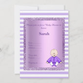 JOLIE DANS DEUX TONE ANGEL BABY SHOWER INVITATION  (Dos)