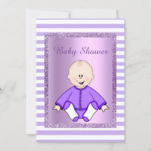 JOLIE DANS DEUX TONE ANGEL BABY SHOWER INVITATION