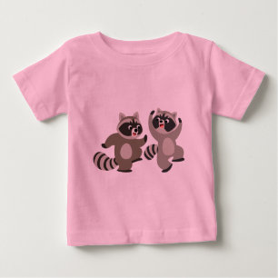 Jolie Danser Cartoon Raccoons Baby T-Shirt
