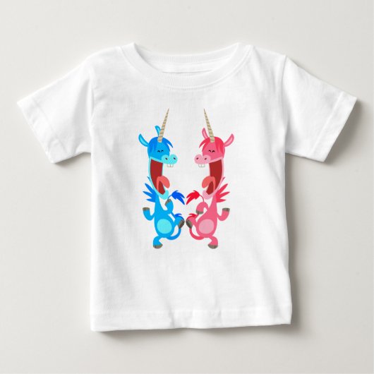 Jolie Danseuse Danseuse Unicornes Baby T-shirt (Devant)
