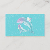 Jolie dauphins fille Carte de visite Baby shower (Dos)