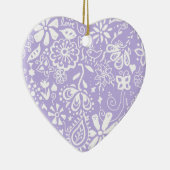 Jolie décoration de l'ornement du coeur pourpre (Droite)