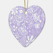 Jolie décoration de l'ornement du coeur pourpre (Gauche)