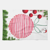 Jolie décoration de Noël et serviette de cuisine B (Horizontal)