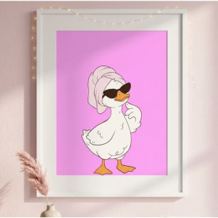 Jolie décoration murale de canard de dessin animé