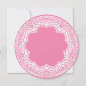 Jolie dentelle blanche Baby shower Invitation (Dos)