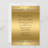 Jolie dentelle or Photo Quinceanera Invitation (Dos)