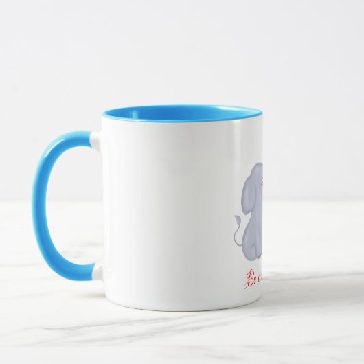 Jolie deux éléphants café Mug (Gauche)