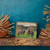 Jolie écriture castor Plaque 2Thessaloniciens 3:10 (Côté)