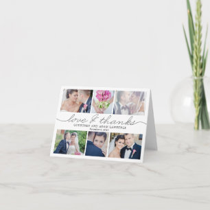 Jolie écriture Mariage Carte photo Merci