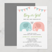 Jolie éléphant Genre Reveillez Invitation (Devant / Derrière)