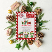 Jolie Elf Pôle Nord Noël Invitation