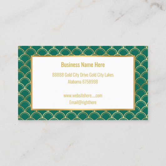 JOLIE EMERALD MERMAID CARTE DE VISITE BLANC (Dos)