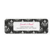 Jolie en Fleurs roses Adresse de retour Étiquette (Devant)