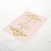 Jolie en rose Poulet Plier Mariage Invitations (Rotation)