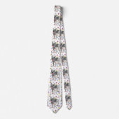 Jolie et colorée Boston Terrier Cravate (Devant)