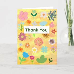 Jolie et jolie Carte de remerciements florale