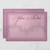 JOLIE ET ROSE - INVITATION FÉMININE POUR LES PARTI (Devant / Derrière)