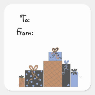 Jolie étiquette cadeau