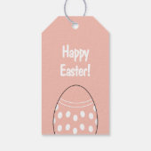 Jolie étiquette de cadeau de lapin de Pâques (Dos)
