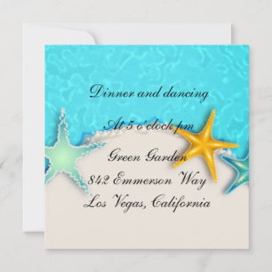 Jolie Étoile de Mer Carte de Réception d'Été de Pl