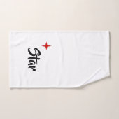 Jolie étoile rouge et noire pour Divas (Serviette à main)