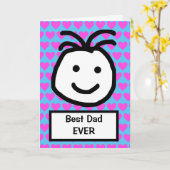 Jolie face souriante Meilleure carte de Fête des p (Fleur jaune)