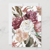 Jolie Faire-part de la photo de graduation florale (Dos)