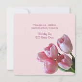 Jolie Faire-part de mariage de tulipe rose (Dos)