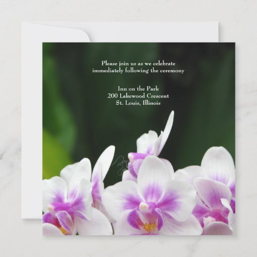 Jolie Faire-part de mariage orchidée (Dos)