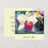 Jolie Faire-part de mariage orchidée (Devant / Derrière)