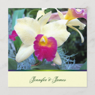 Jolie Faire-part de mariage orchidée