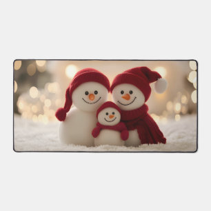 Jolie famille de bonhomme de neige Noël d'hiver