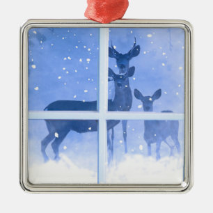 Jolie famille de cerfs Ornement de Noël