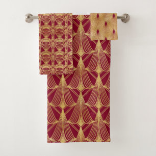 JOLIE FAN ROUGE & OR REGARDEZ LES MOTIFS ART DÉCO