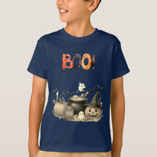 Jolie Fantôme & Citrouille BOO Enfants T-shirt Hal
